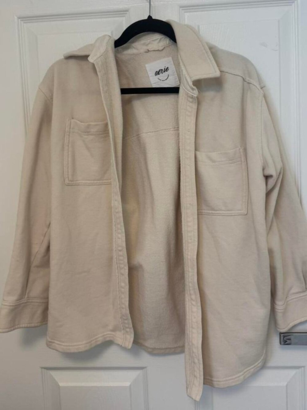 Aerie Women's Cream and Tan Jacket